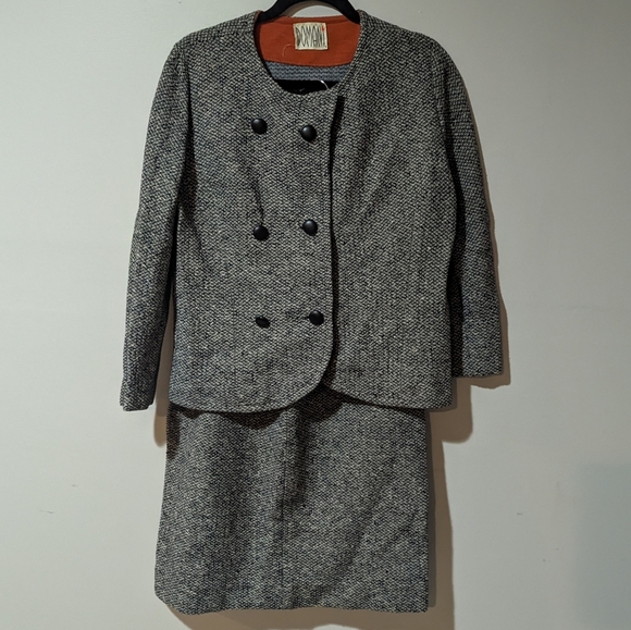 Vintage Knit Skirt Suit Blazer - Picture 1 of 7